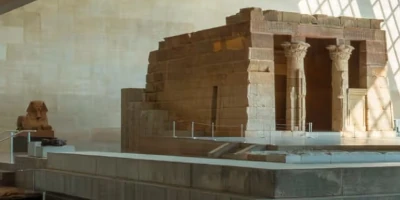Imatge del temple de Dendur exposada en el The Metropolitan Museum of Art (El Met)
